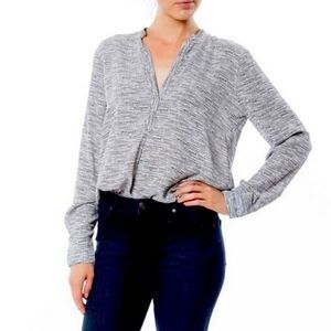 BB Dakota Top Steve Madden Semi Sheer Blouse Flowy Shirt Size XS